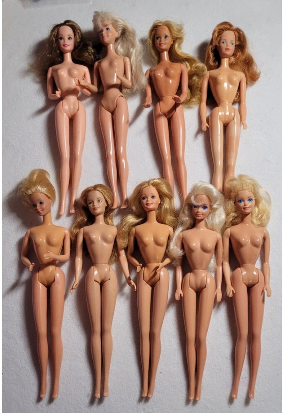 Vtg Mattel Barbie Doll Lot of 9 - Mixed Years 1966-1991 Taiwan China Philippines